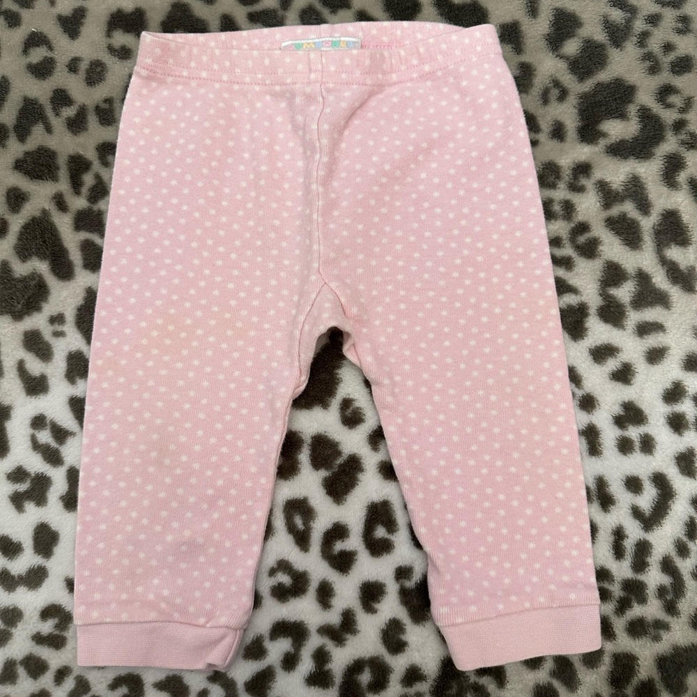 Y2K Gymboree Polka Dot Leggings in Pink Size Infant 6-12 months